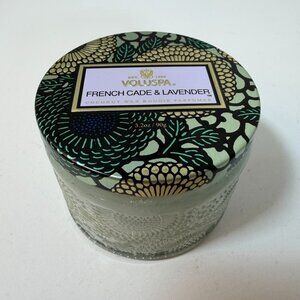 Voluspa Small Glass Jar Candle French Cade & Lavender Coconut Wax 3.2 Ounce NEW!